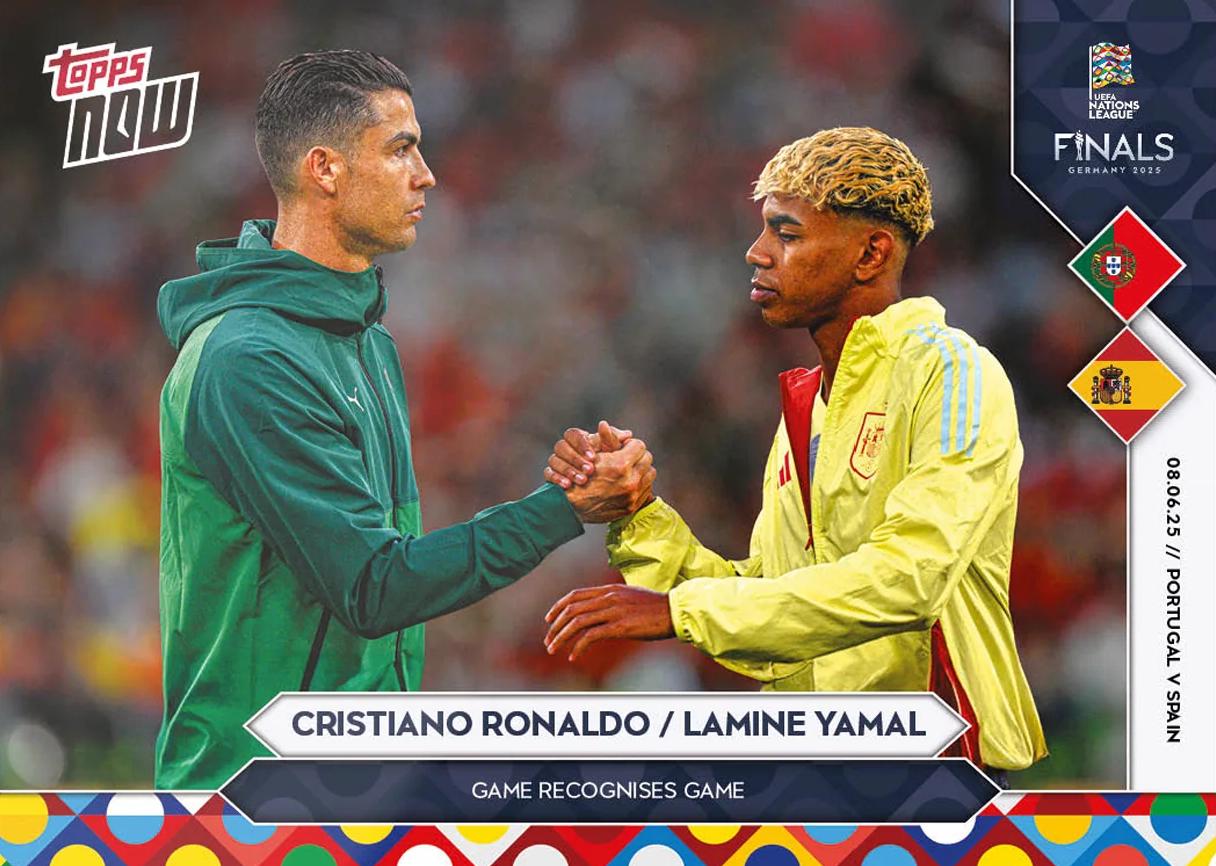 2025 Topps Now Cristiano Ronaldo / Lamine Yamal #8 card