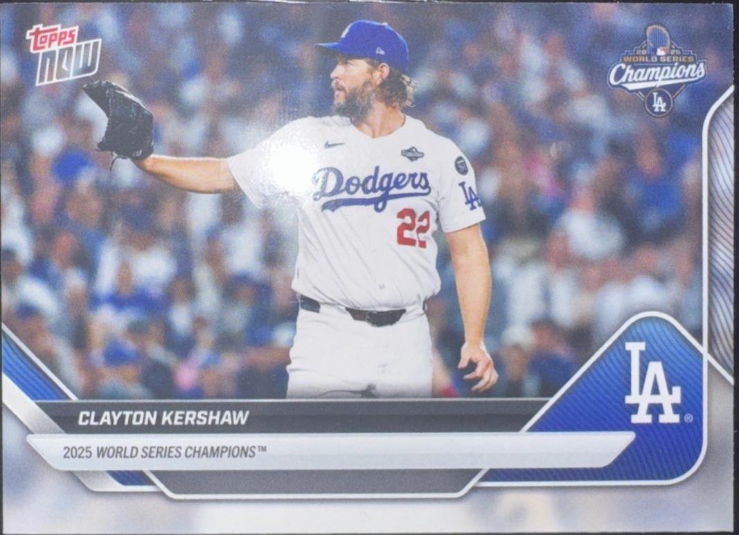 2025 Topps Now World Series Clayton Kershaw [SP] #WS-13SP card