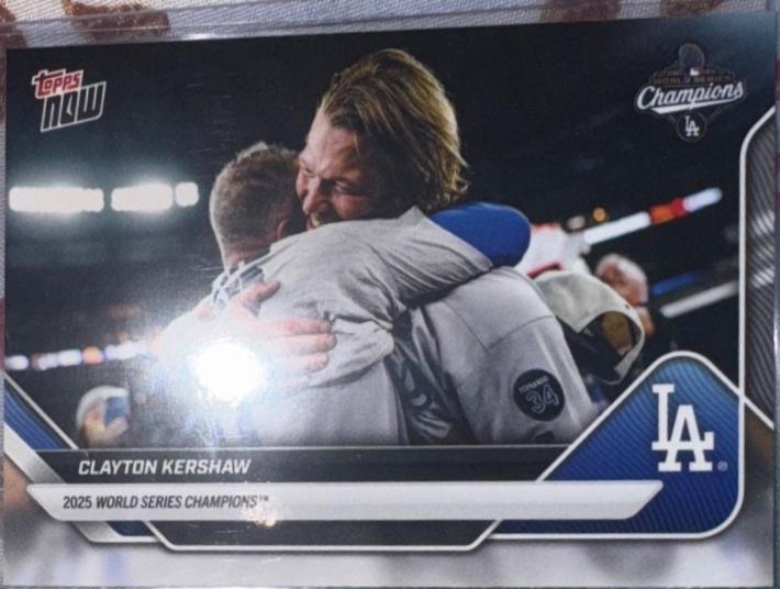 2025 Topps Now World Series Clayton Kershaw [SSP] #WS-13SSP card