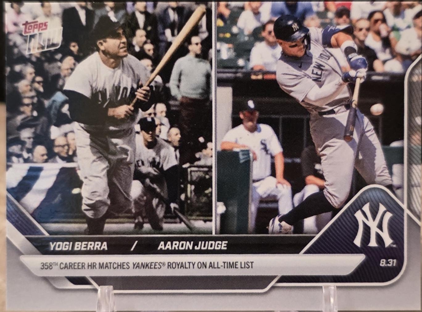 2025 Topps Now Yogi Berra / Aaron Judge #637 card