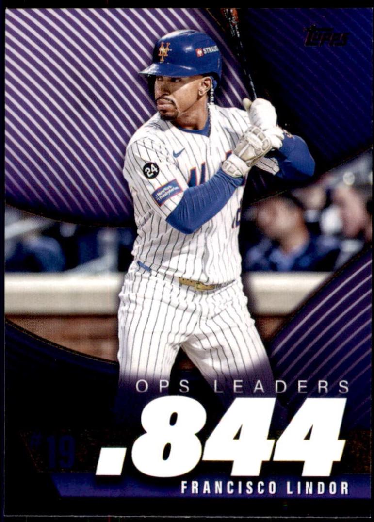 2025 Topps OPS Best Francisco Lindor #OPS-19 card