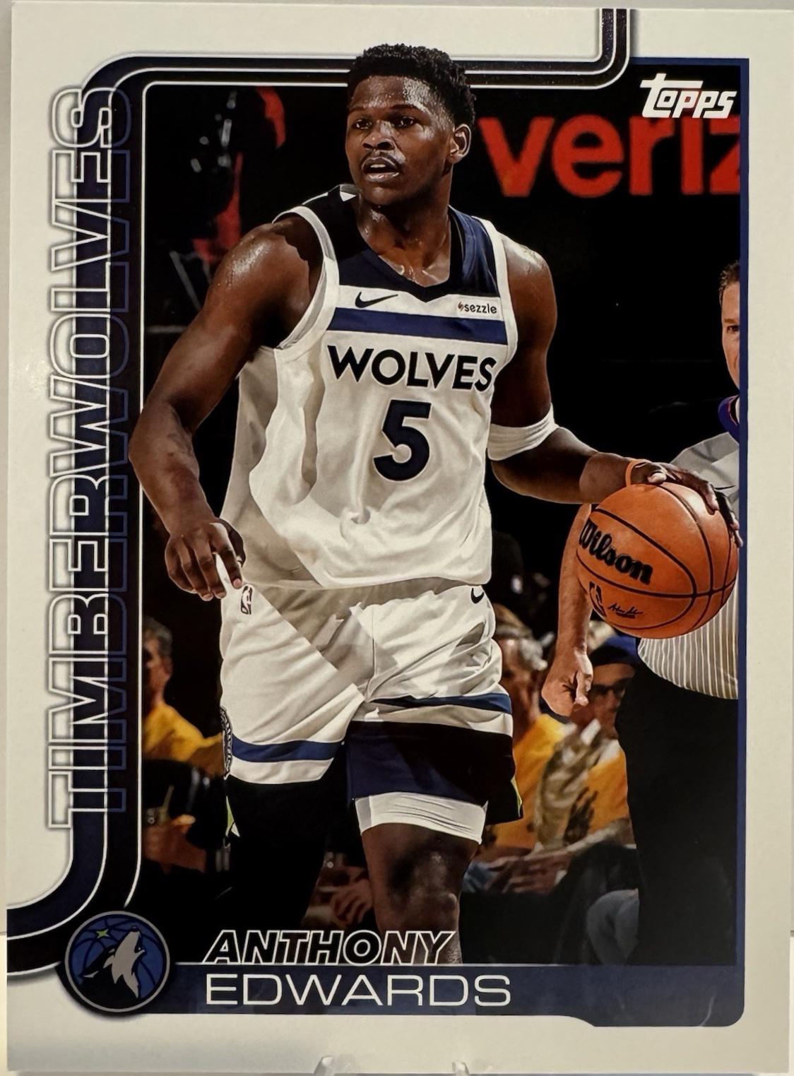2025 Topps Oversized Card Anthony Edwards #OTC-5 card