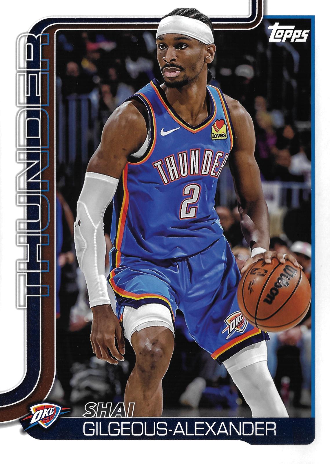 2025 Topps Oversized Card Shai Gilgeous-Alexander #OTC-4 card
