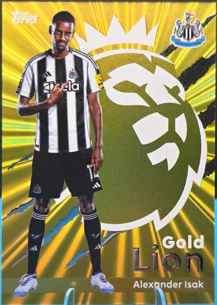 2025 Topps Premier League Gold Lion Alexander Isak #GL14 card