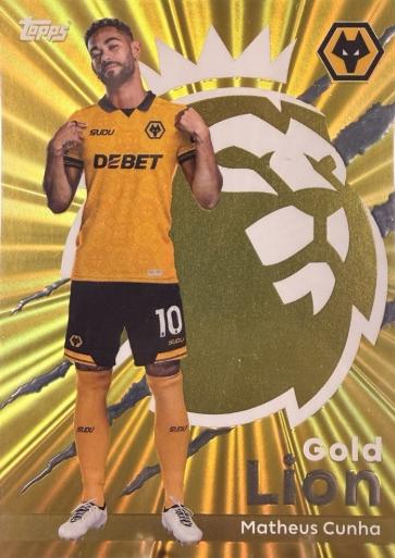 2025 Topps Premier League Gold Lion Matheus Cunha #GL18 card