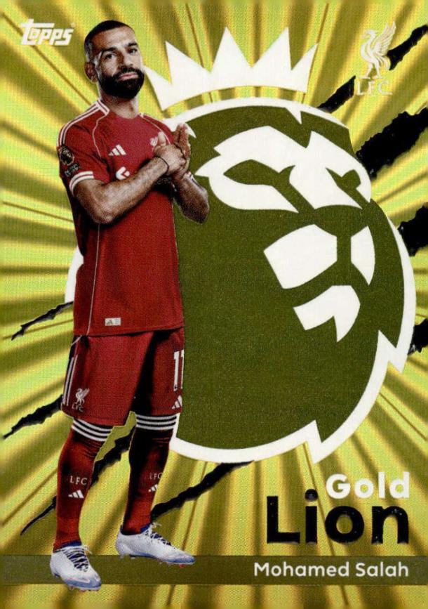2025 Topps Premier League Gold Lion Mohamed Salah #GL11 card