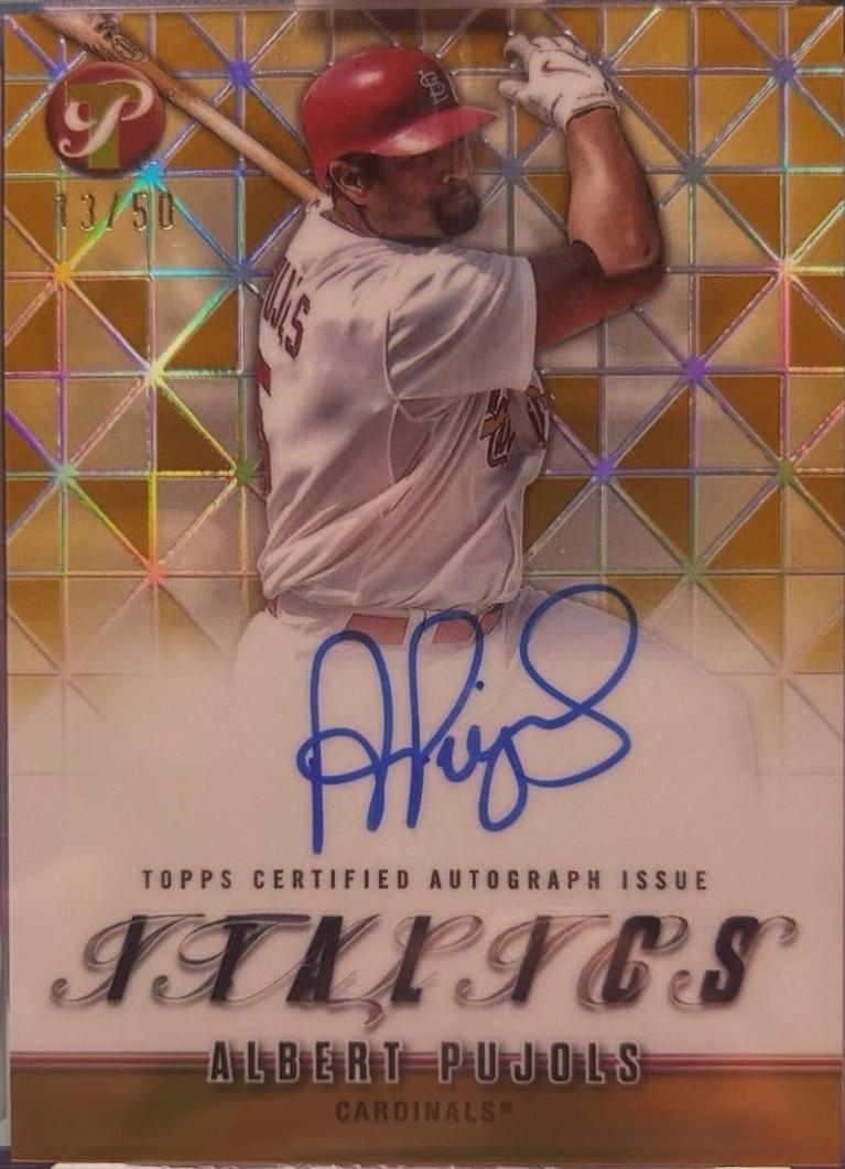 2025 Topps Pristine Italics Autograph Albert Pujols [Gold] #I-AP card