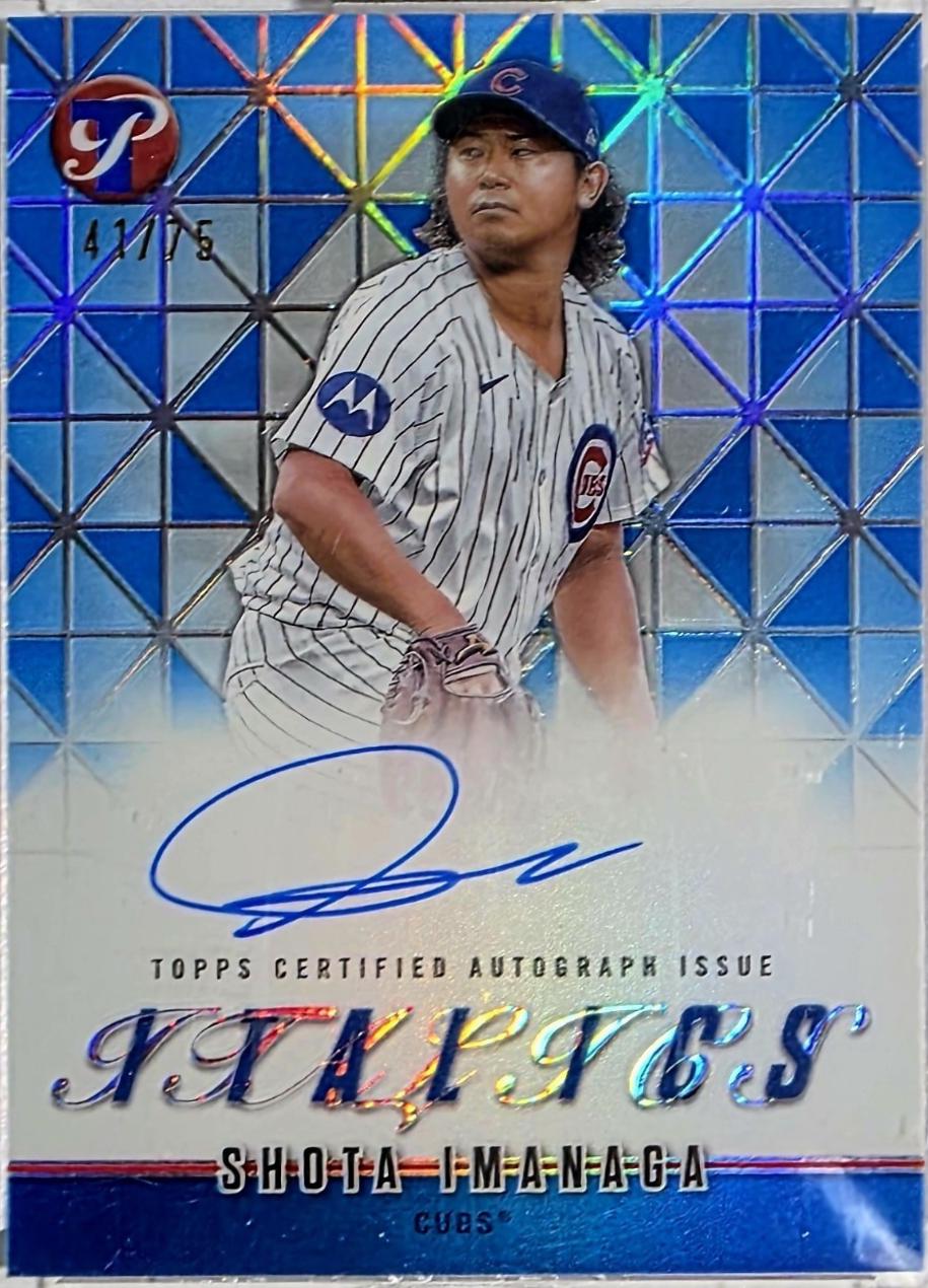 2025 Topps Pristine Italics Autograph Shota Imanaga [Blue] #I-SI card
