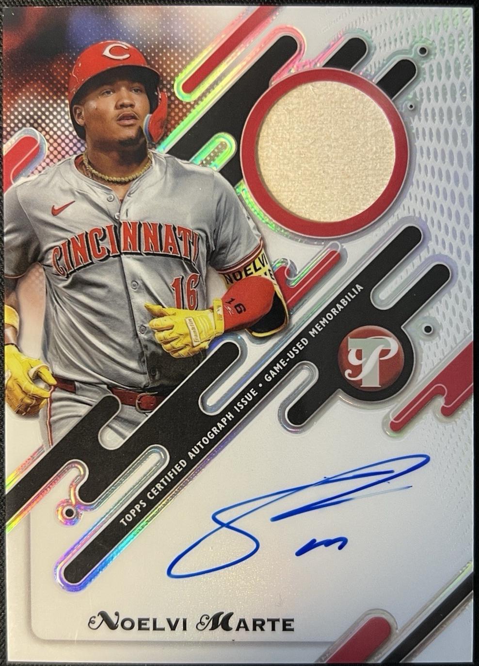 2025 Topps Pristine Pieces Autograph Relics Noelvi Marte #PPAR-NM card