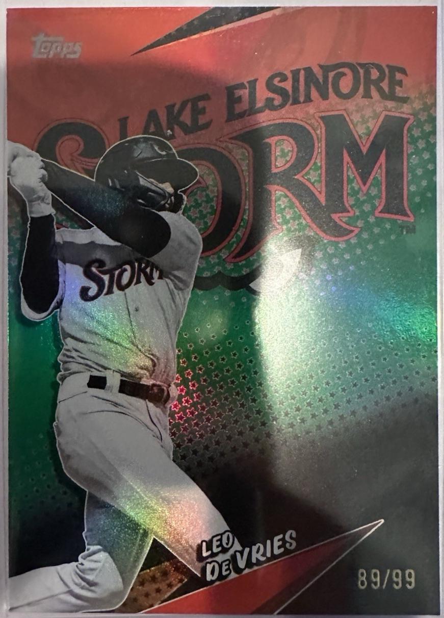 2025 Topps Pro Debut Stars of MiLB Leo De Vries [Green Foil] #STAR-15 card