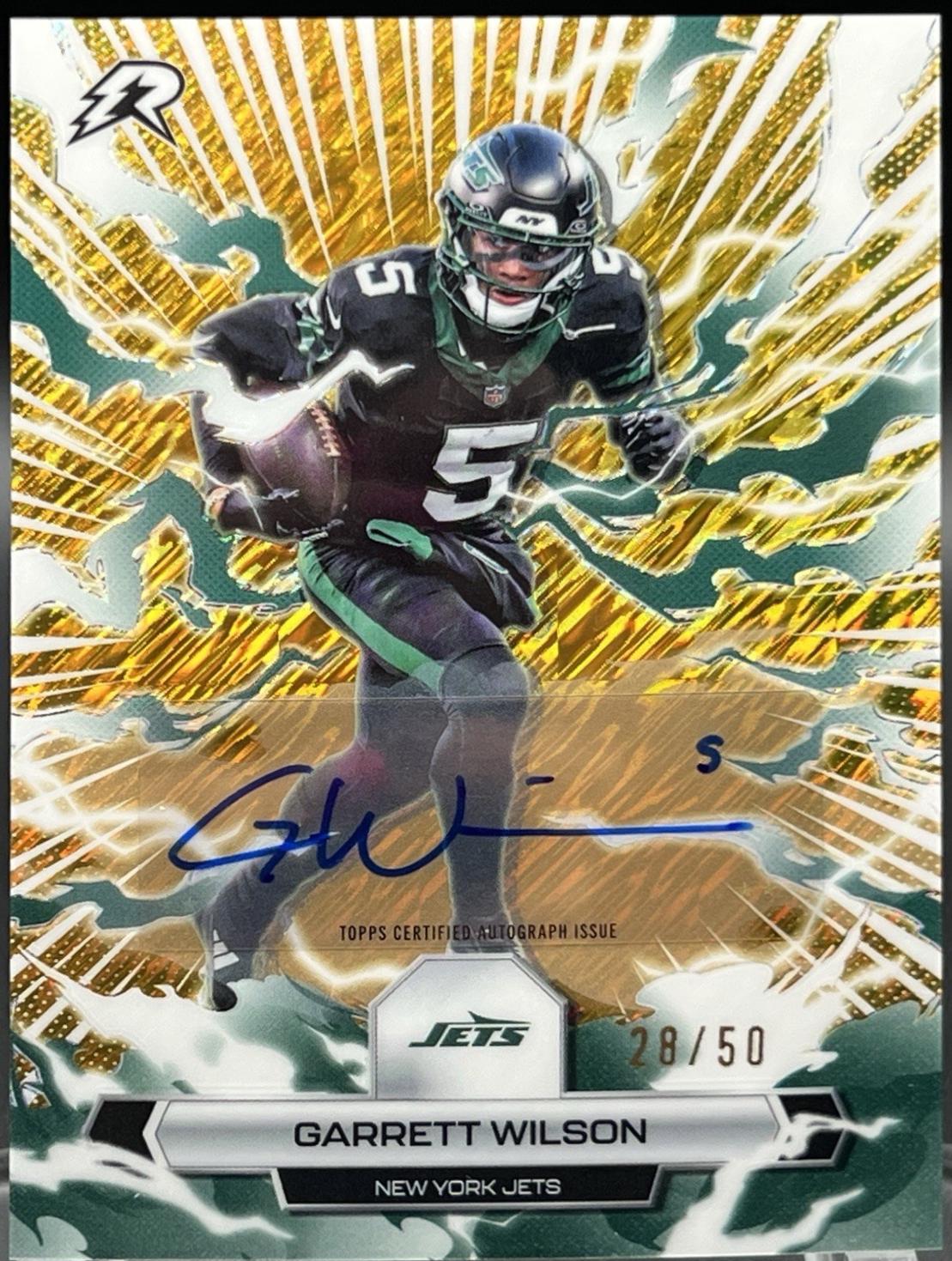 2025 Topps Resurgence Garrett Wilson [Gold Static Signature] #77 card