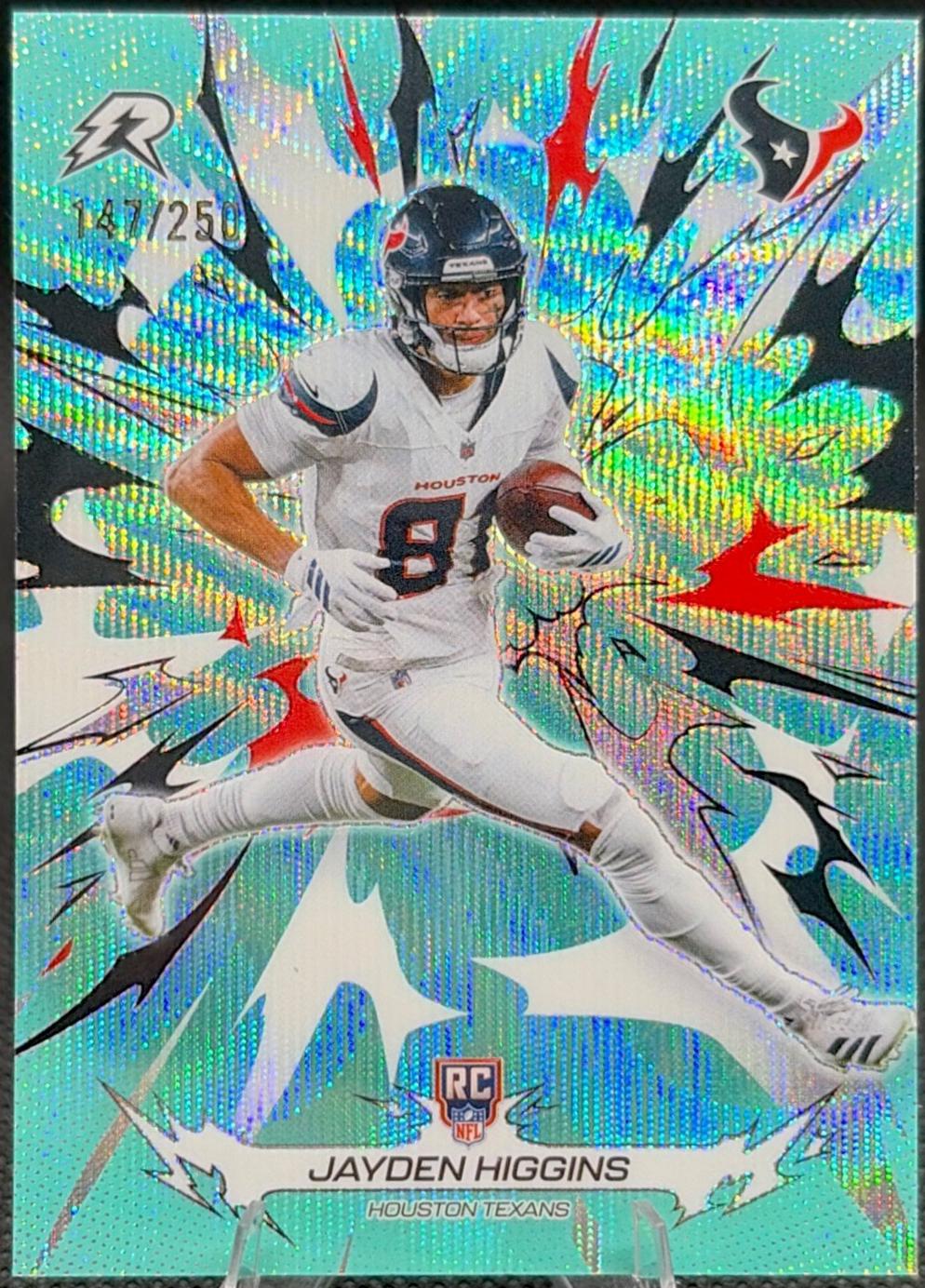 2025 Topps Resurgence Jayden Higgins [Aqua Surge] #136 card