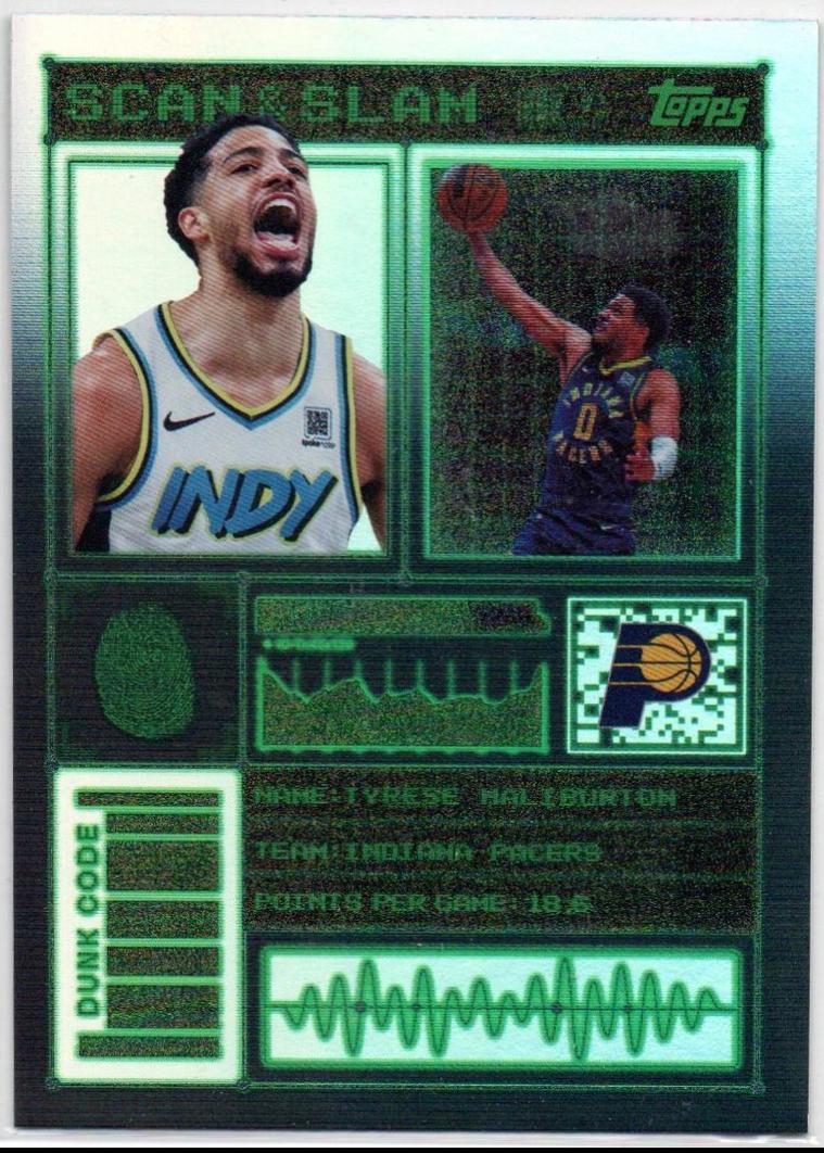 2025 Topps Scan and Slam Tyrese Haliburton #SS-18 card