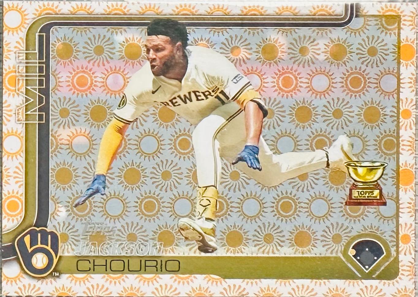 2025 Topps Series 2 Jackson Chourio [Holiday Sun] #376 card