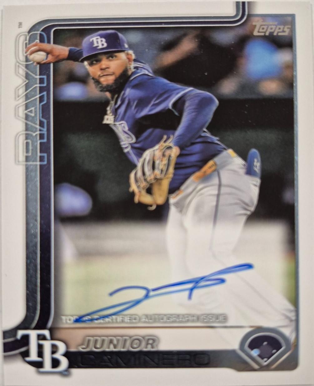 2025 Topps Series 2 Junior Caminero [Real One Autograph] #477 card