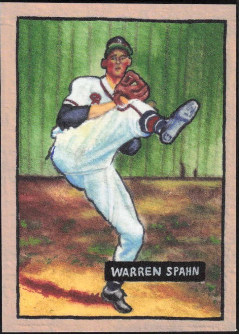 2025 Topps Shoebox Treasures 1951 Bowman Short Print Warren Spahn #B51-5 card