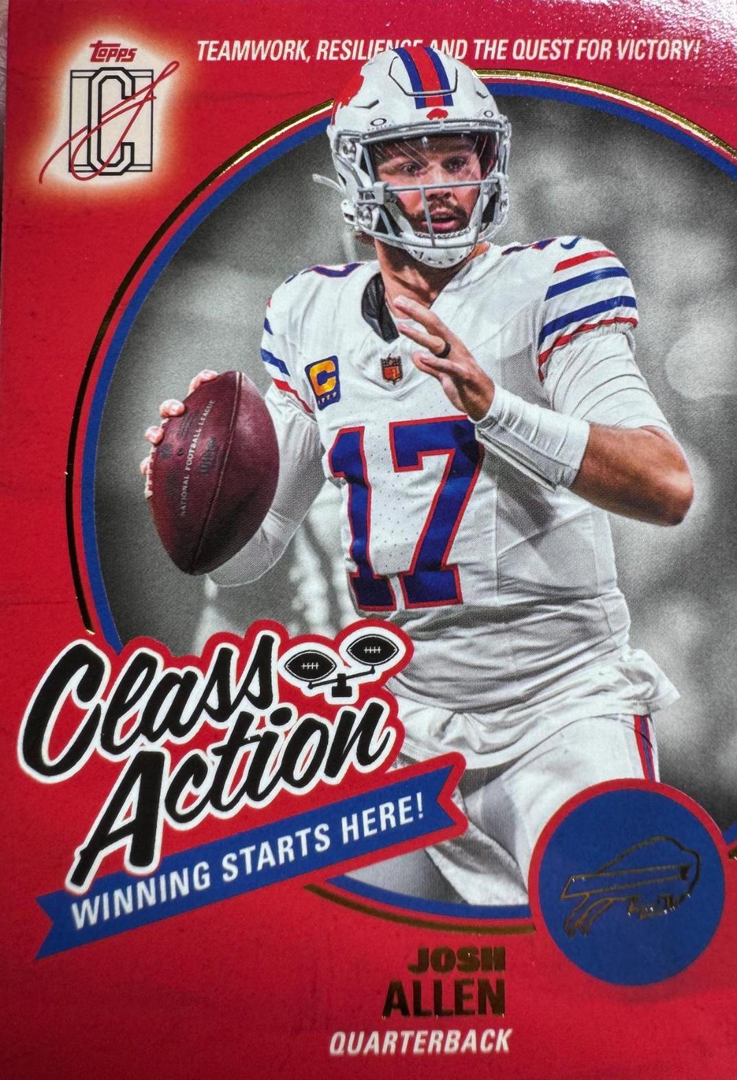 2025 Topps Signature Class Action Josh Allen #CA-4 card
