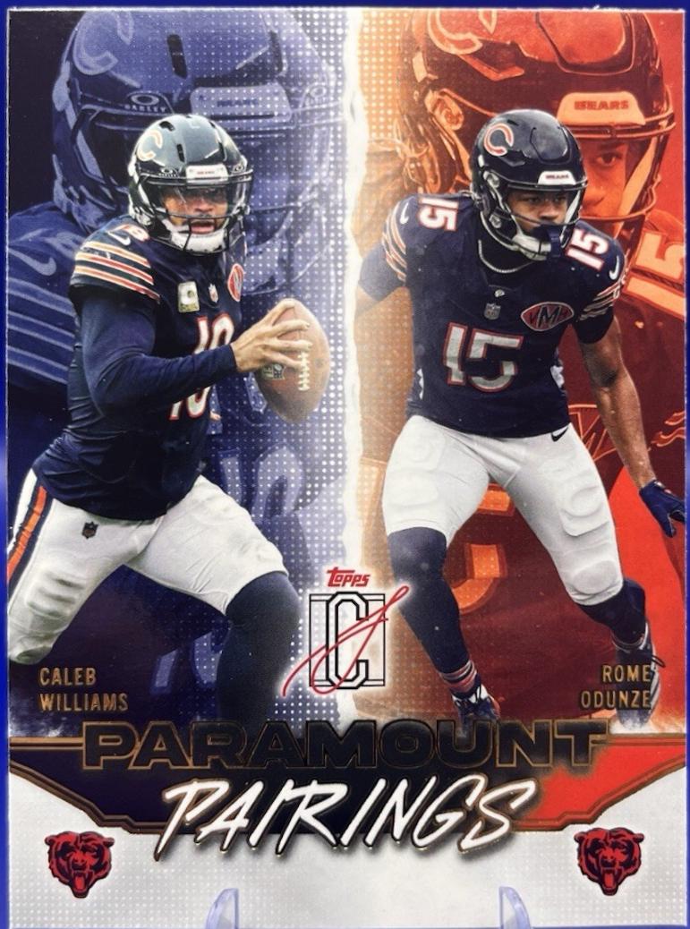 2025 Topps Signature Class Paramount Pairings Caleb Williams / Rome Odunze #PP-1 card