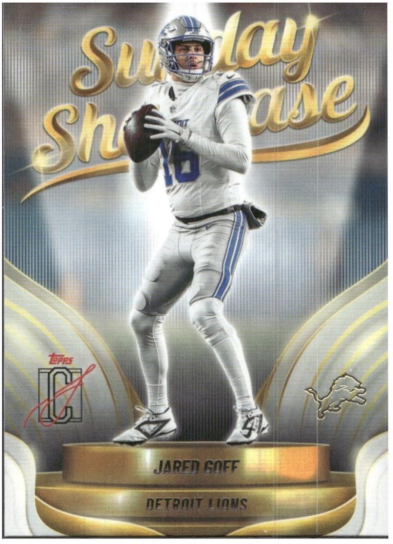 2025 Topps Signature Class Sunday Showcase Jared Goff #SS-22 card