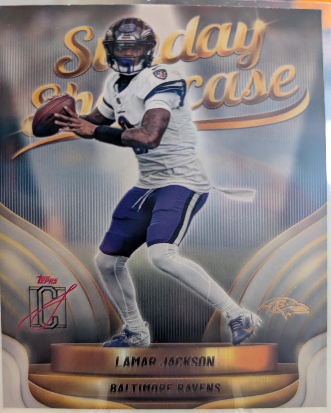 2025 Topps Signature Class Sunday Showcase Lamar Jackson #SS-5 card