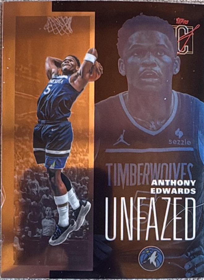 2025 Topps Signature Class Unfazed Anthony Edwards #FAZE-1 card