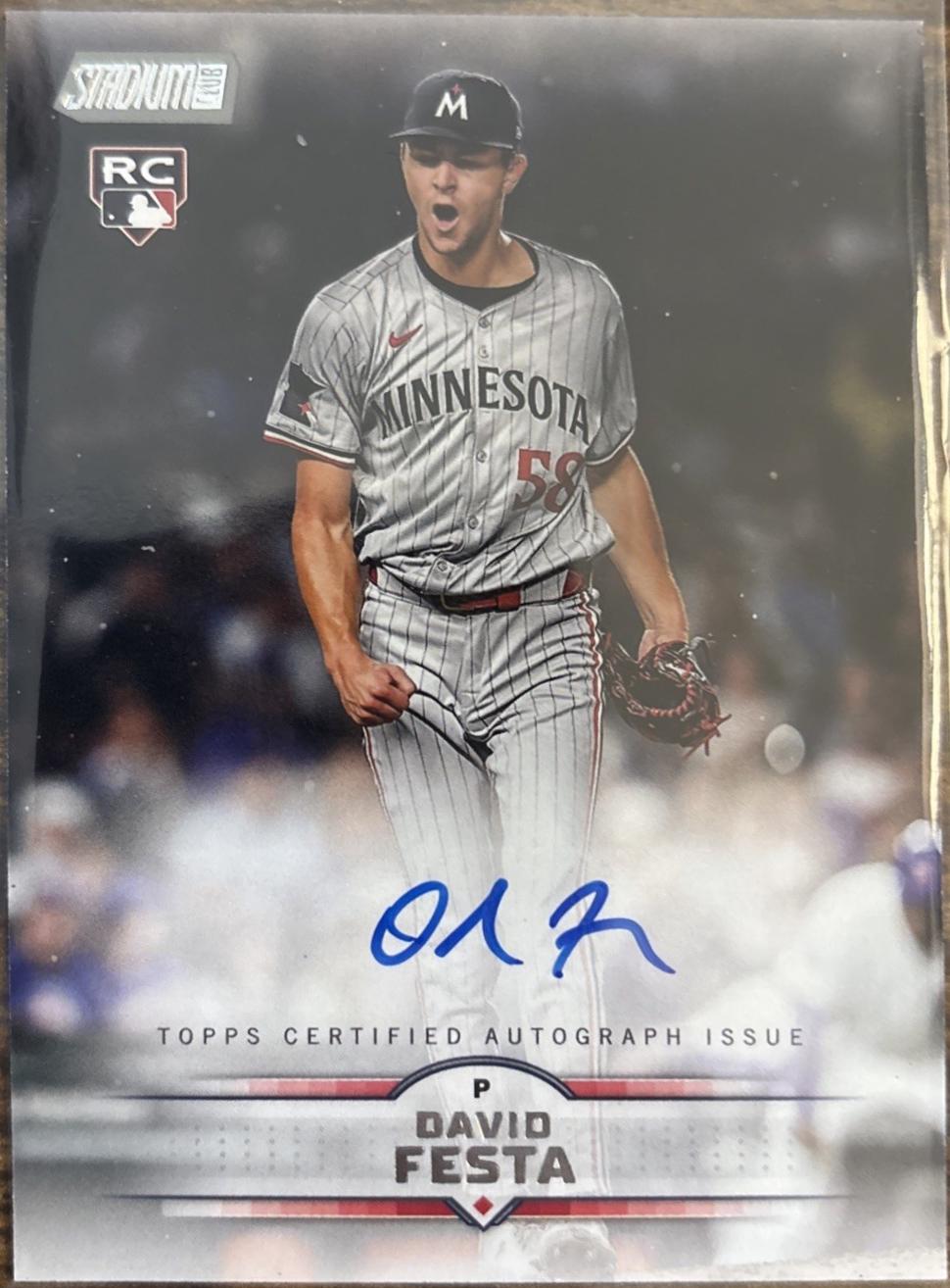 2025 Topps Stadium Club Autograph David Festa #SCBA-DF card