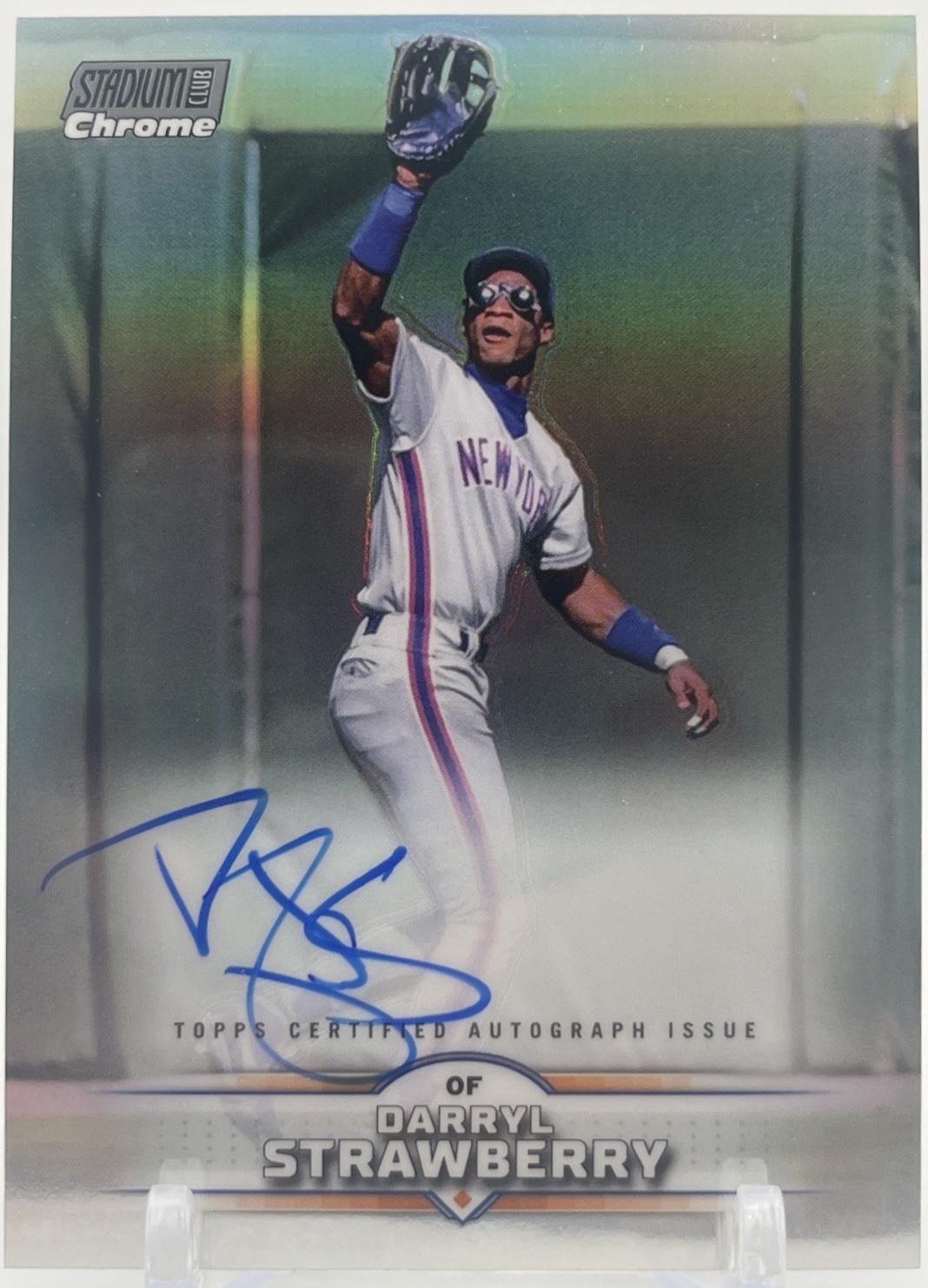 2025 Topps Stadium Club Chrome Autograph Darryl Strawberry #SCCA-DS card