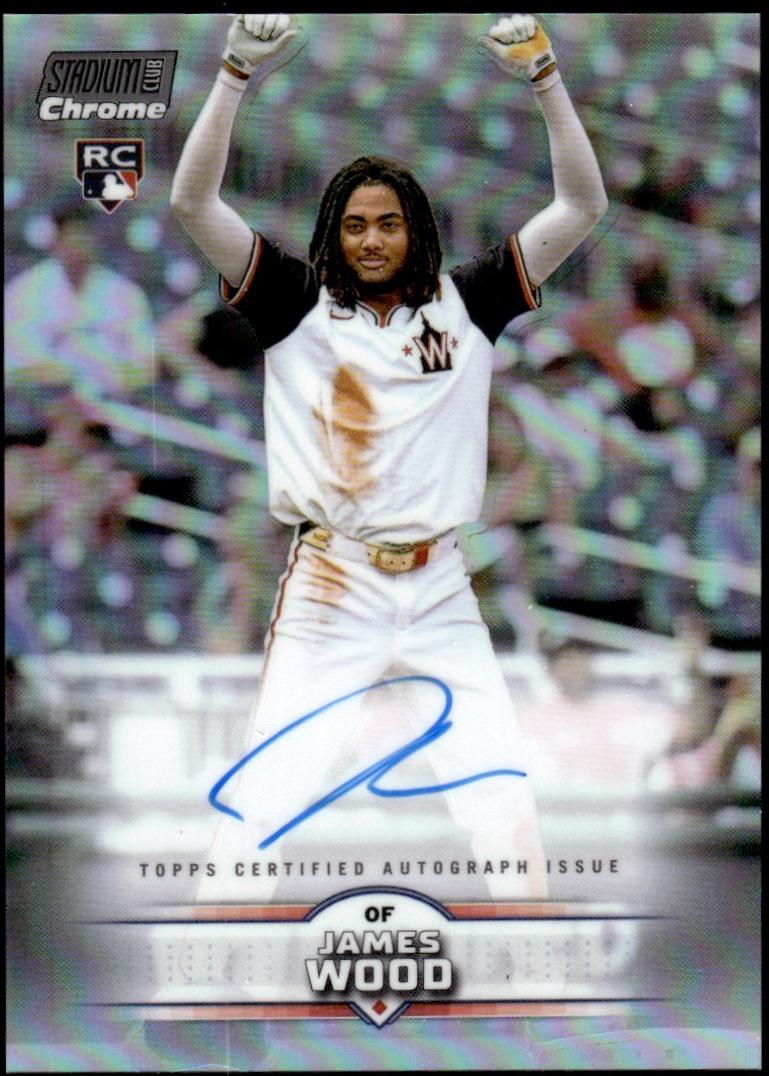 2025 Topps Stadium Club Chrome Autograph James Wood #SCCA-JW card