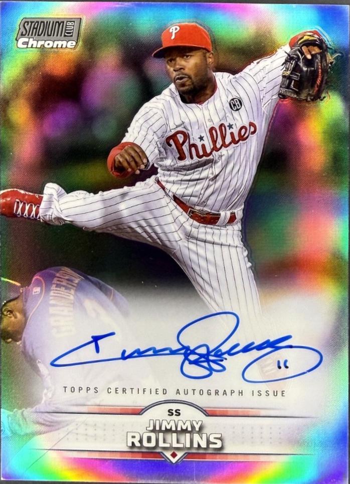 2025 Topps Stadium Club Chrome Autograph Jimmy Rollins #SCCA-JRO card