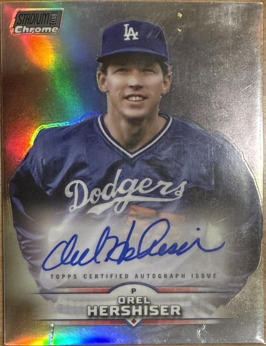 2025 Topps Stadium Club Chrome Autograph Orel Hershiser #SCCA-OH card