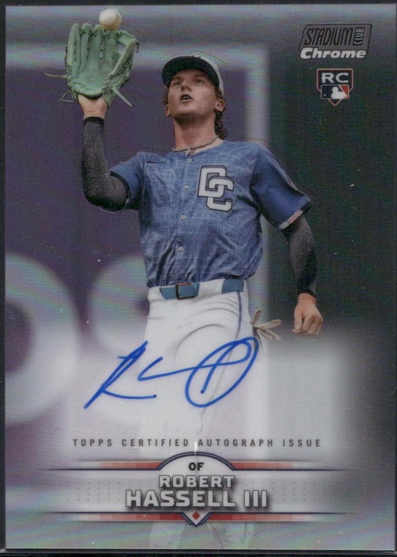 2025 Topps Stadium Club Chrome Autograph Robert Hassell III #SCCA-RHA card