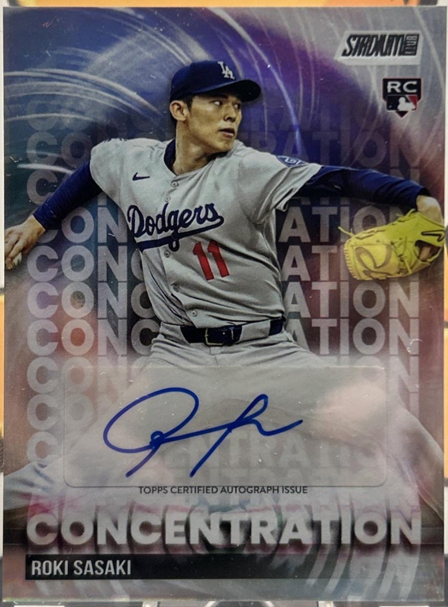 2025 Topps Stadium Club Concentration Autograph Roki Sasaki #TVA-RS card