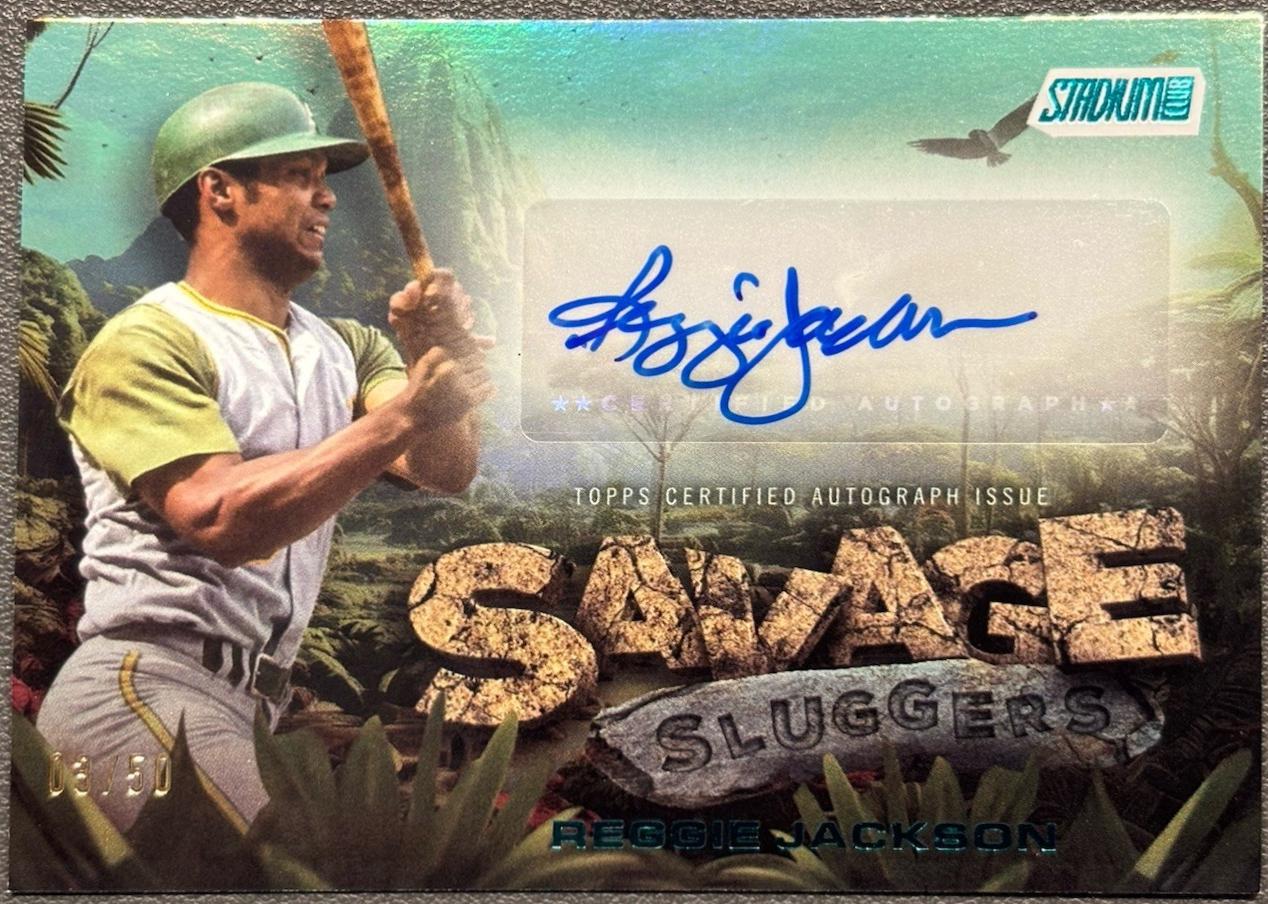 2025 Topps Stadium Club Savage Sluggers Autograph Reggie Jackson #SS-RJ card
