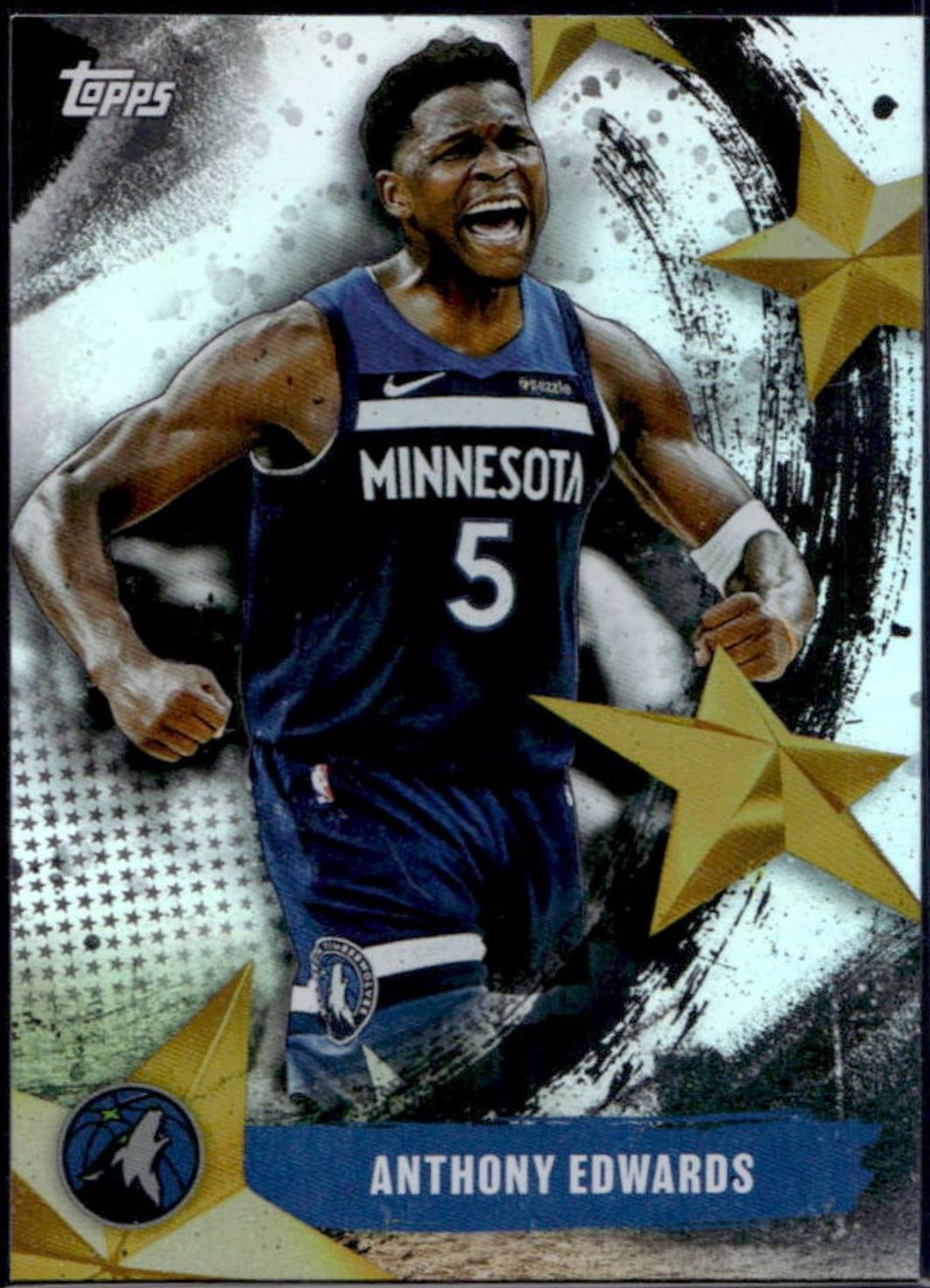 2025 Topps Stars of the NBA Anthony Edwards [Rainbow] #SA-7 card