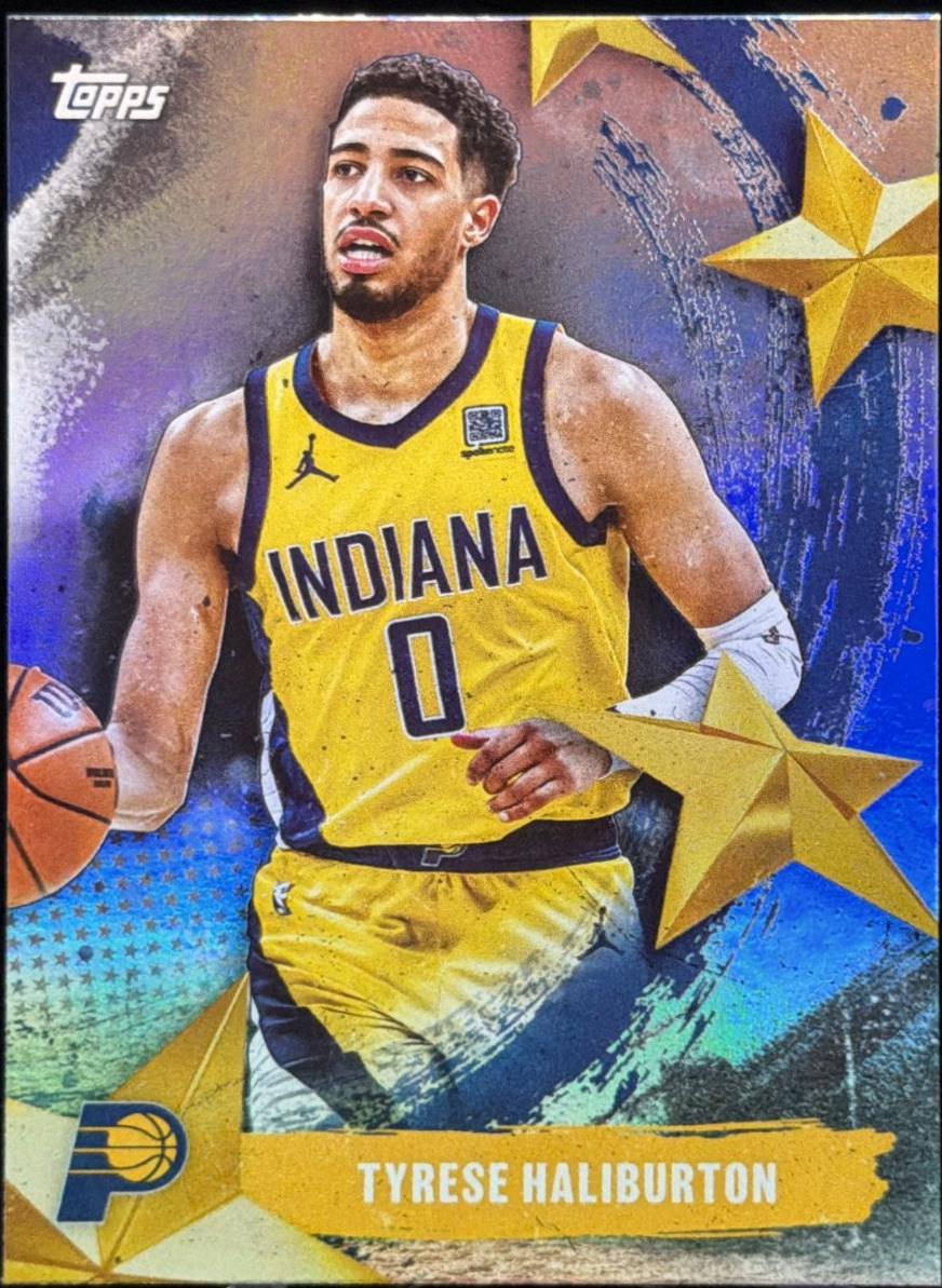 2025 Topps Stars of the NBA Tyrese Haliburton [Rainbow] #SA-15 card
