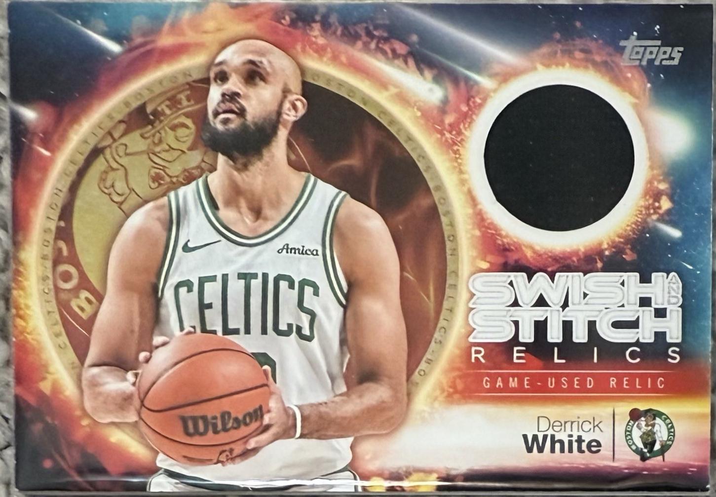 2025 Topps Swish and Stitch Relic Derrick White #SST-DW card