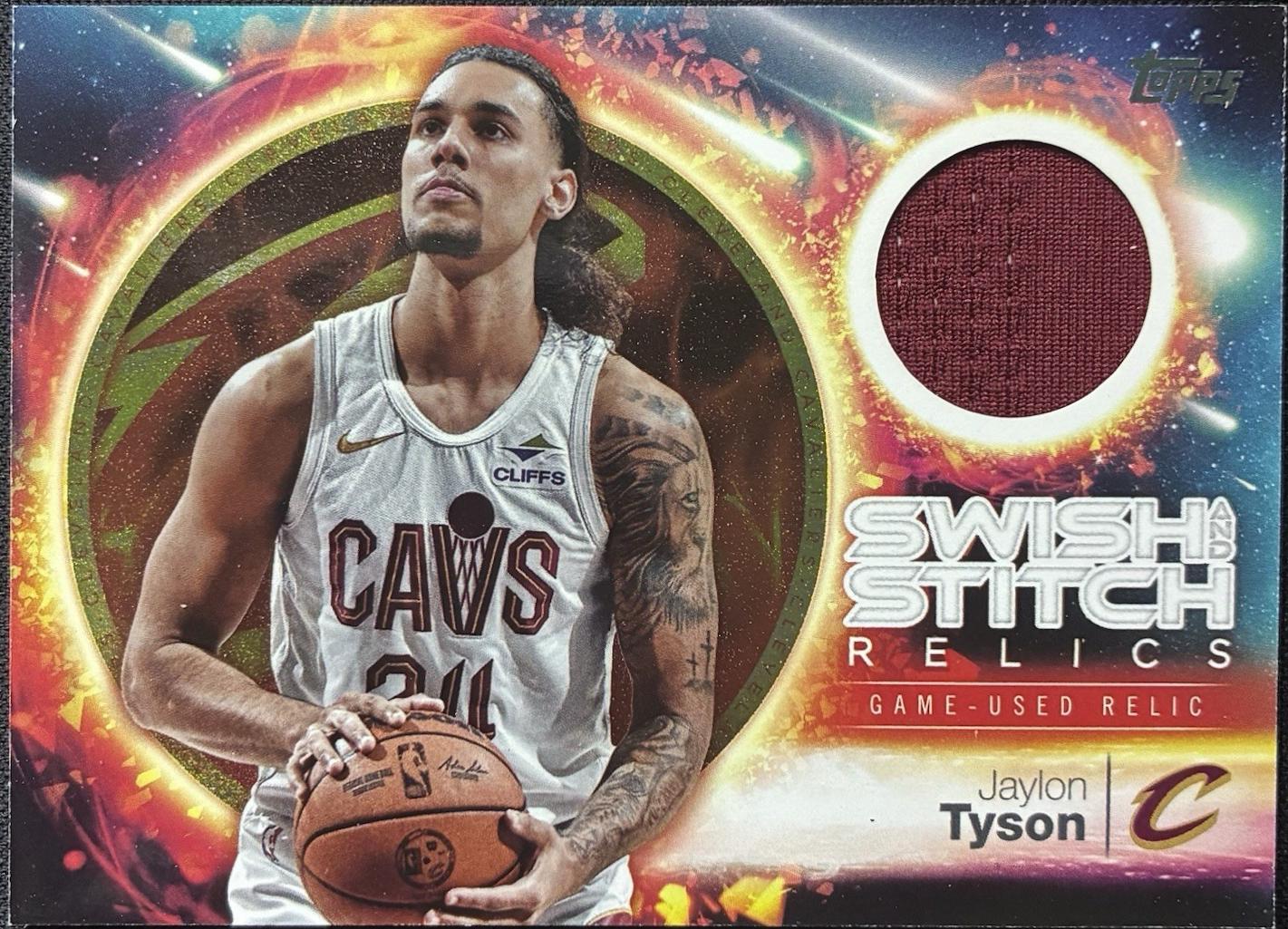 2025 Topps Swish and Stitch Relic Jaylon Tyson #SST-JTY card
