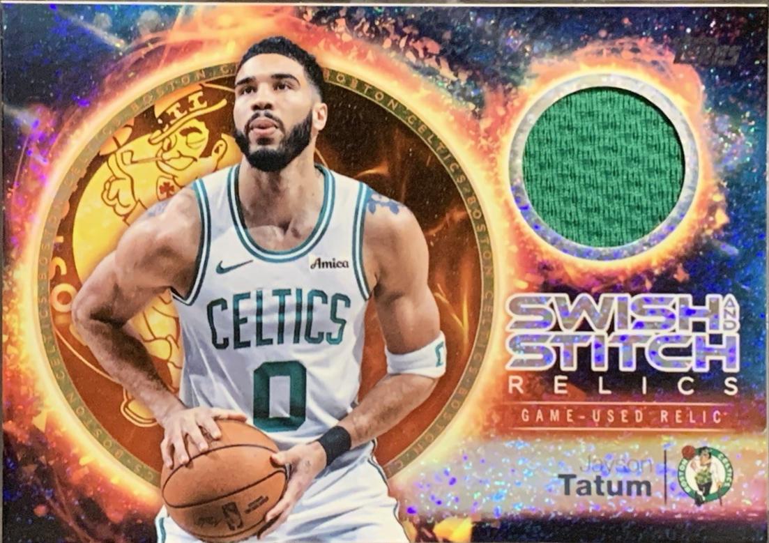 2025 Topps Swish and Stitch Relic Jayson Tatum [Holo Foil] #SST-JT card