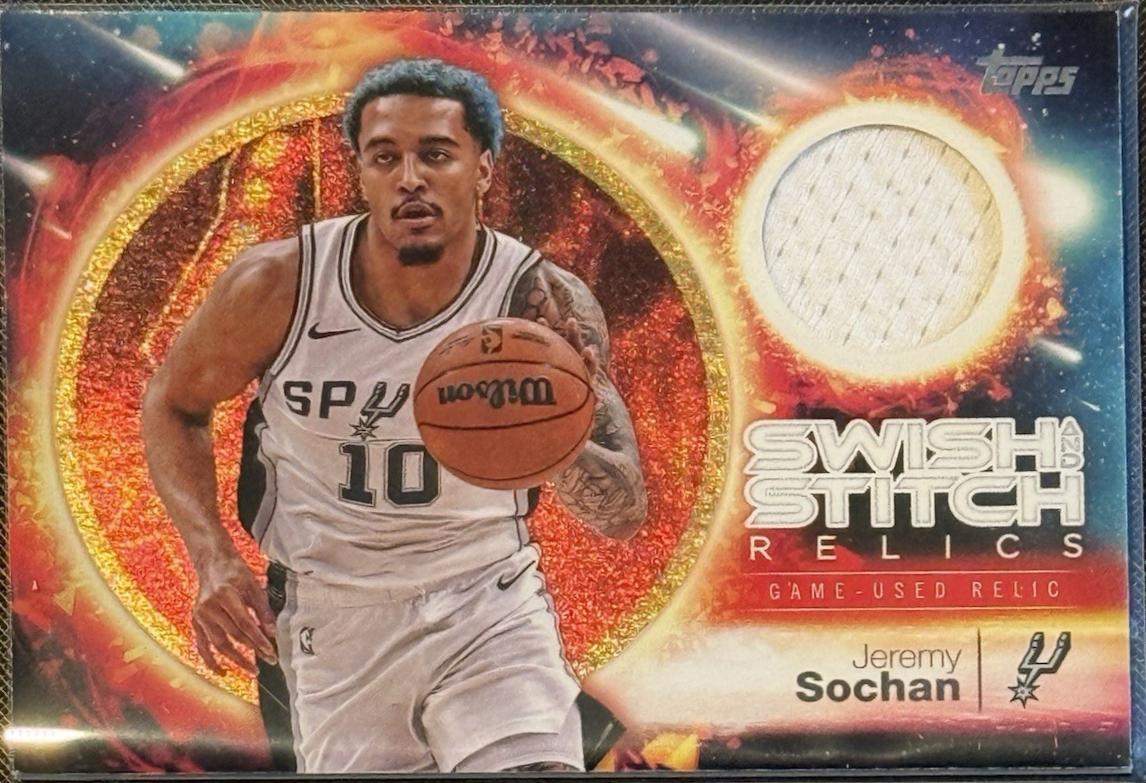 2025 Topps Swish and Stitch Relic Jeremy Sochan #SST-JS card