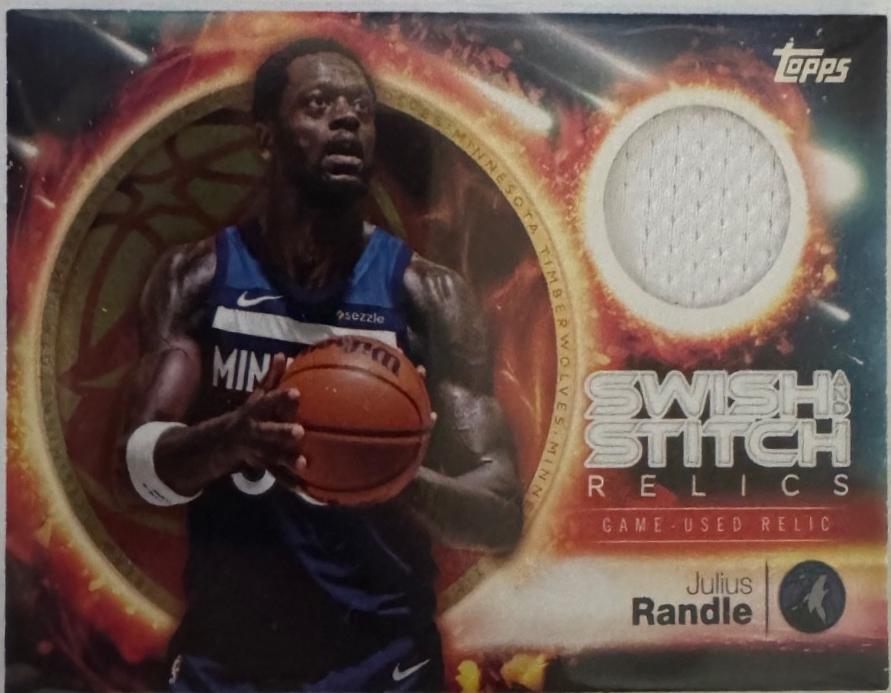 2025 Topps Swish and Stitch Relic Julius Randle #SST-JR card