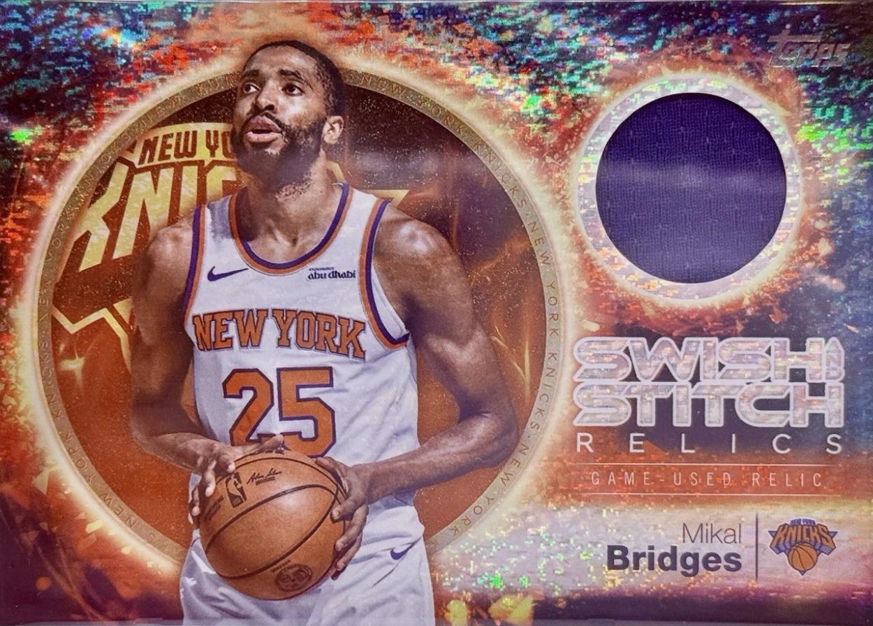 2025 Topps Swish and Stitch Relic Mikal Bridges [Holo Foil] #SST-MB card