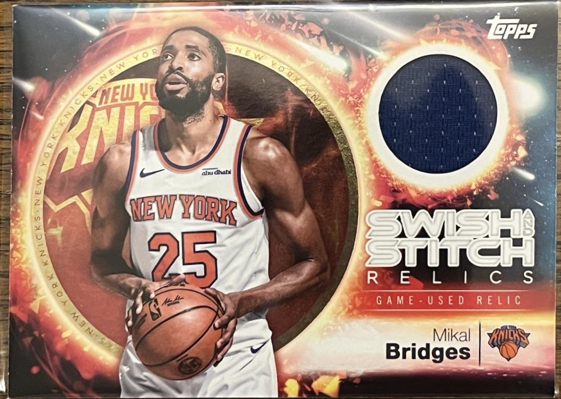 2025 Topps Swish and Stitch Relic Mikal Bridges #SST-MB card