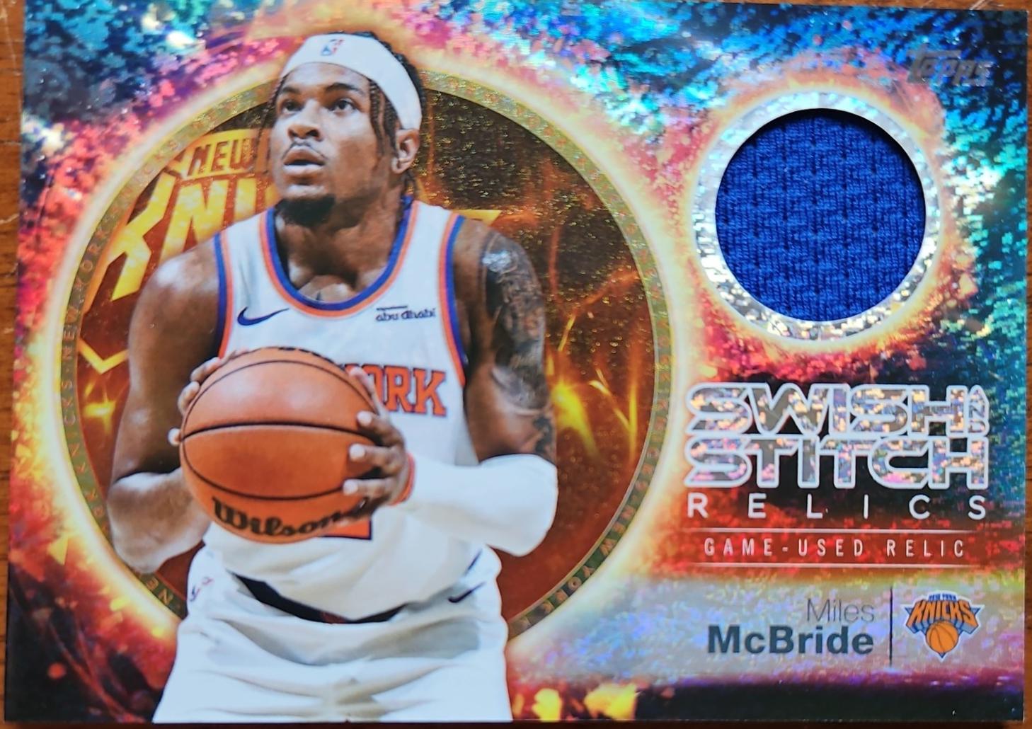 2025 Topps Swish and Stitch Relic Miles McBride #SST-MM card