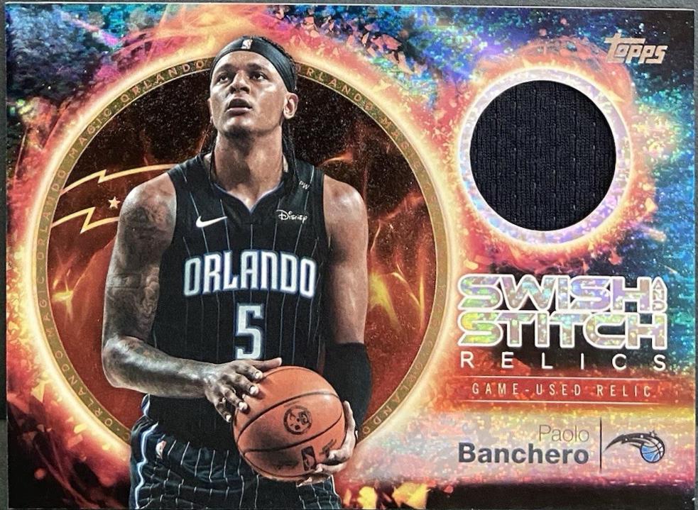 2025 Topps Swish and Stitch Relic Paolo Banchero [Holo Foil] #SST-PB card