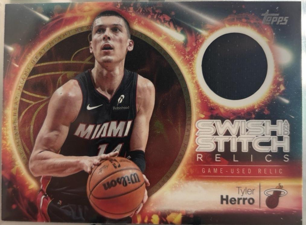 2025 Topps Swish and Stitch Relic Tyler Herro #SST-TH card