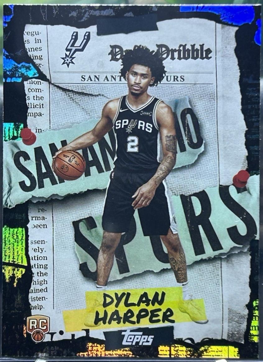 2025 Topps The Daily Dribble Dylan Harper [Orange Rainbow] #DD-32 card