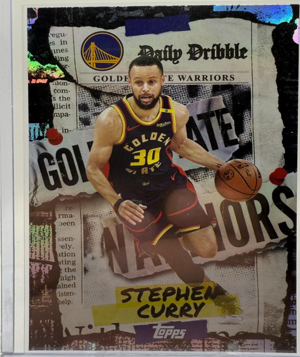 2025 Topps The Daily Dribble Stephen Curry [Orange Rainbow] #DD-6 card