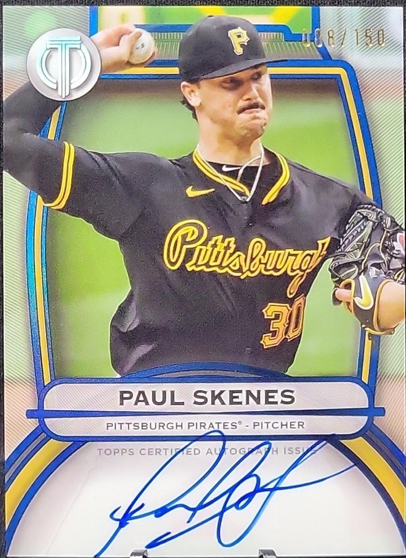 2025 Topps Tribute Autograph Paul Skenes [Blue] #TA-SKE card