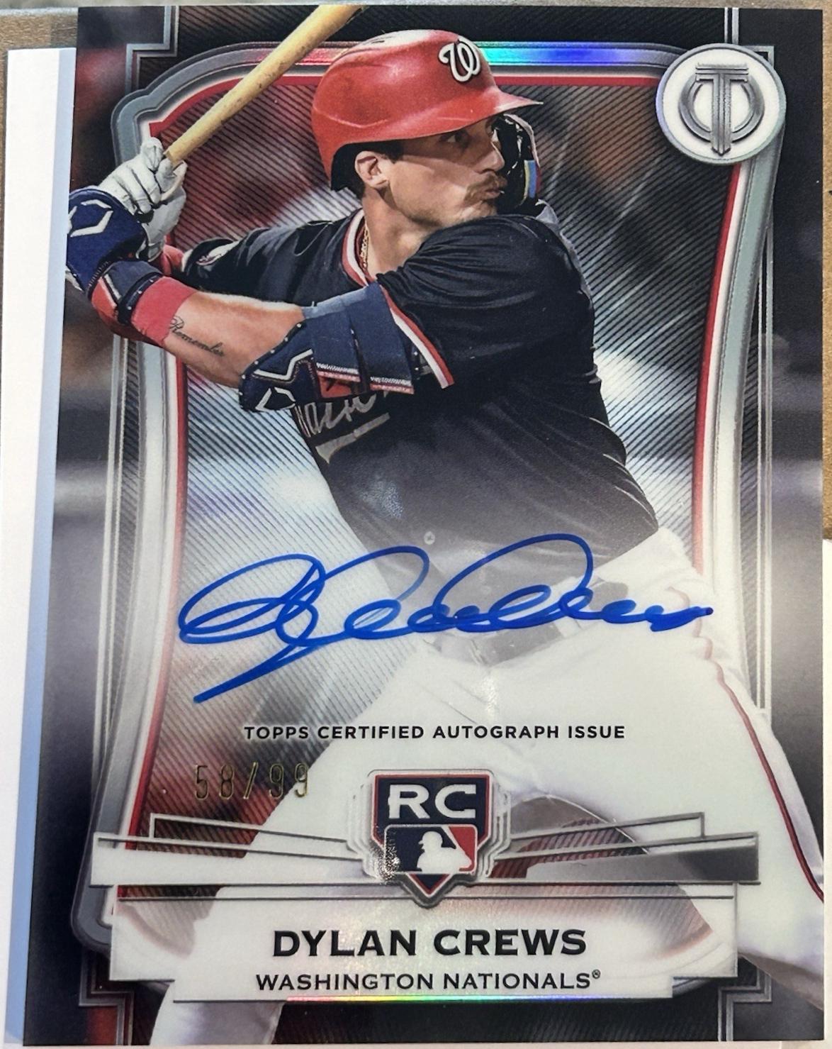 2025 Topps Tribute League Inauguration Autograph Dylan Crews #LIA-DC card