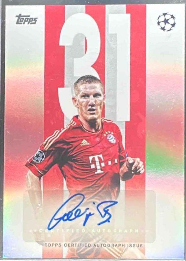 2025 Topps UEFA Best Of The Best Legendary Numbers Autograph Bastian Schweinsteiger #BBA-BS card